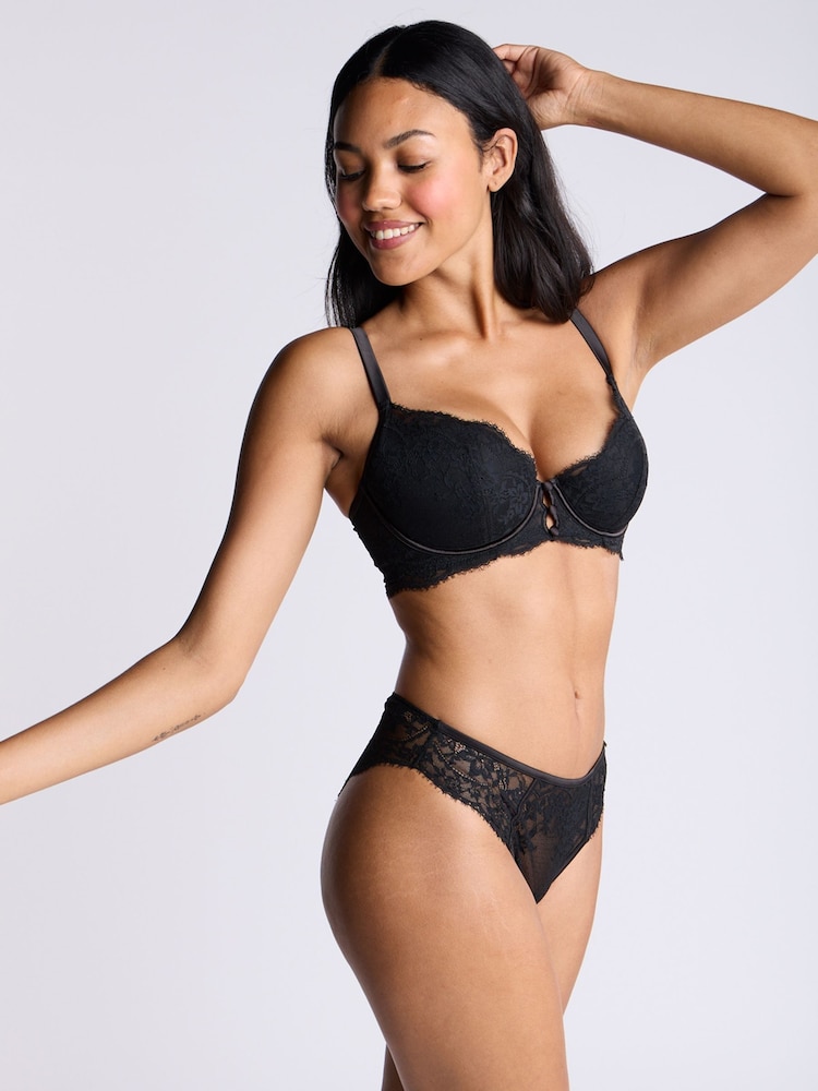 Boux Avenue Harri Padded Black Balcony Bra - Image 2 of 6 Boux Avenue Harri Padded Black Balcony Bra - Image 2 of 6