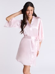 Bata de satén rosa Amelia de Boux Avenue - Imagen 1 de 6