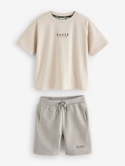 Baker by Ted Baker Oversized 100% Cotton T-Shirt And Shorts Set - Image 9 of 14