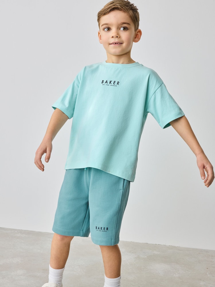 Baker by Ted Baker Oversized 100% Cotton T-Shirt And Shorts Set - Image 2 of 14