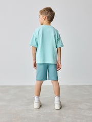 Baker by Ted Baker Oversized 100% Cotton T-Shirt And Shorts Set - Image 3 of 14