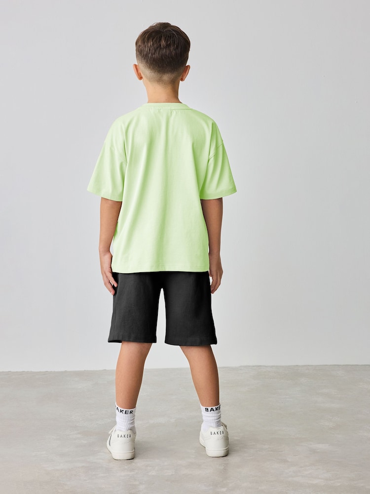 Baker by Ted Baker Oversized 100% Cotton T-Shirt And Shorts Set - Image 3 of 12