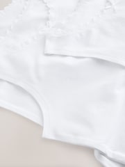 White 5 Pack Lace Trim Vest (1.5-16yrs) - Image 5 of 5