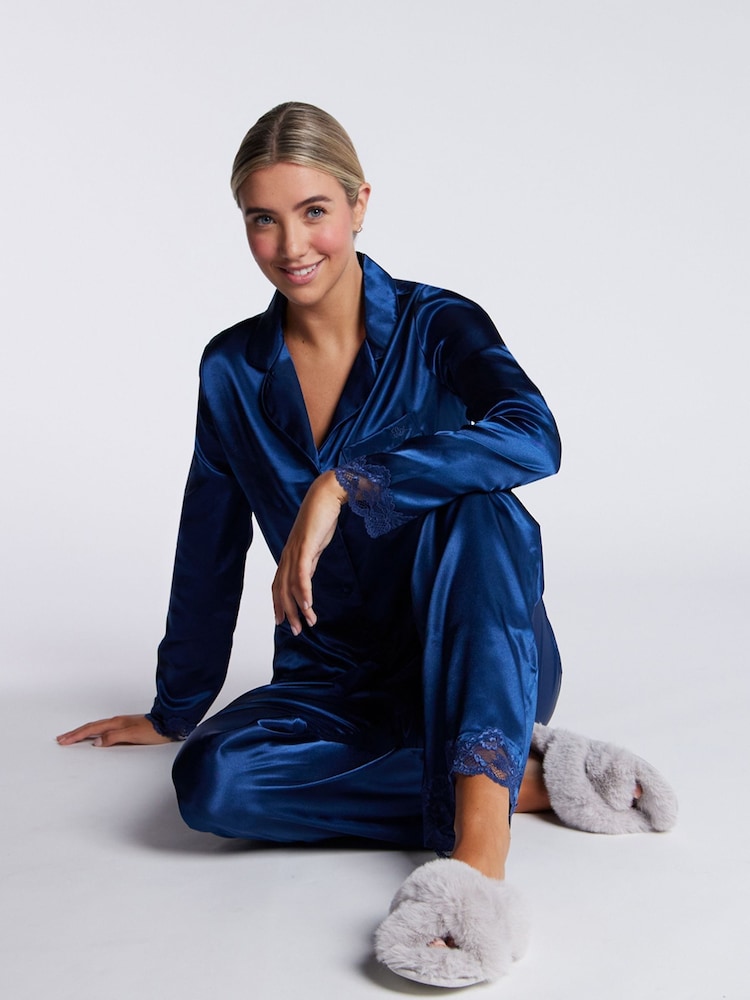 Boux Avenue Amelia Satin Long Pyjamas Set - Image 4 of 6