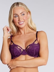 Boux Avenue, Elina, Dekolleté-BH mit Riemchen und Spitze in Lila - Bild 1 von 5