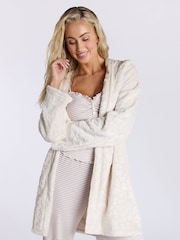 Boux Avenue Cosy Heart Short Dressing Gown - Image 4 of 6