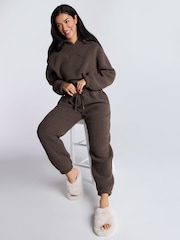 Boux Avenue Cosy Borg Hoodie and Joggers Lounge Set - Image 3 of 5