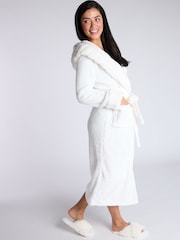 Boux Avenue Cut Faux Fur Cosy Long Dressing Gown - Image 2 of 6