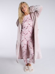 Boux Avenue Cut Faux Fur Cosy Long Dressing Gown - Image 3 of 7