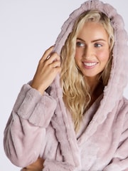 Boux Avenue Cut Faux Fur Cosy Long Dressing Gown - Image 6 of 7