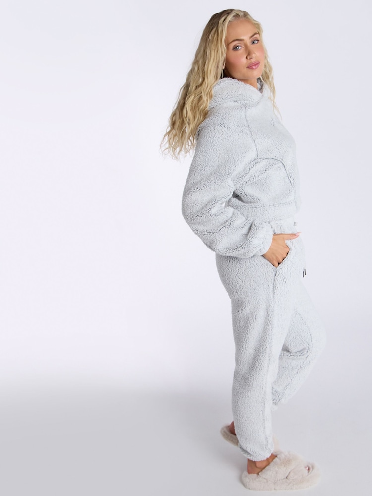 Boux Avenue Cosy Borg Hoodie and Joggers Lounge Set - Image 2 of 6