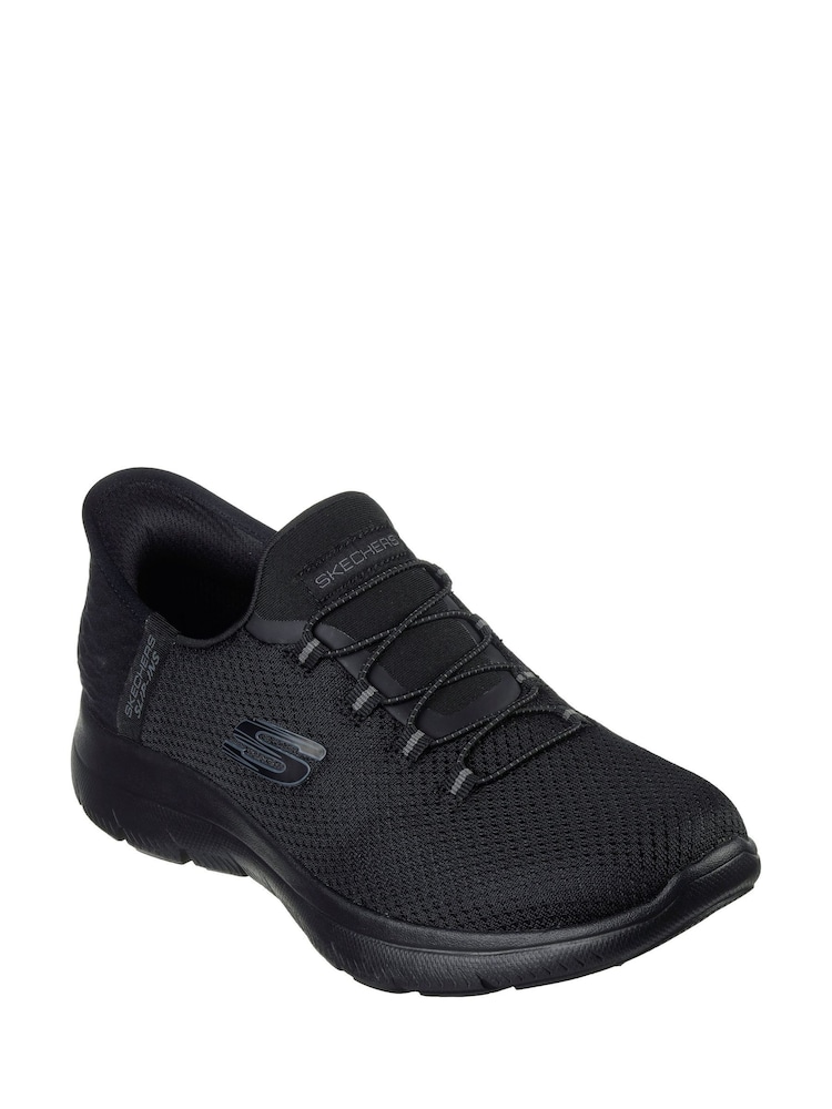 Skechers Black/chrome Womens Slip In Summits Dazzling Haze Trainers - Image 2 of 3 Skechers Black/chrome Womens Slip In Summits Dazzling Haze Trainers - Image 2 of 3