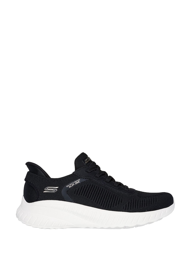 Skechers Black Bobs Squad Chaos Current Muse Trainers - Image 1 of 5