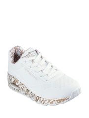 Skechers White Uno Loving Love Trainers - Image 3 of 5