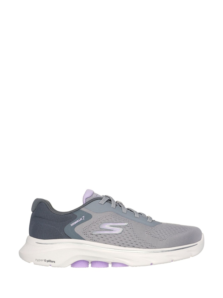 Skechers Grey GO WALK 7 Cosmic Waves Trainers - Image 1 of 5