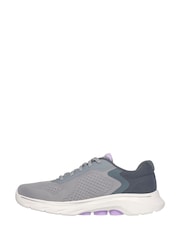 Skechers Grey GO WALK 7 Cosmic Waves Trainers - Image 2 of 5