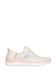 Skechers Natural Womens Slip In Summits Dazzling Haze Trainers - Image 1 of 3
