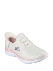 Skechers Natural Womens Slip In Summits Dazzling Haze Trainers - Image 2 of 3
