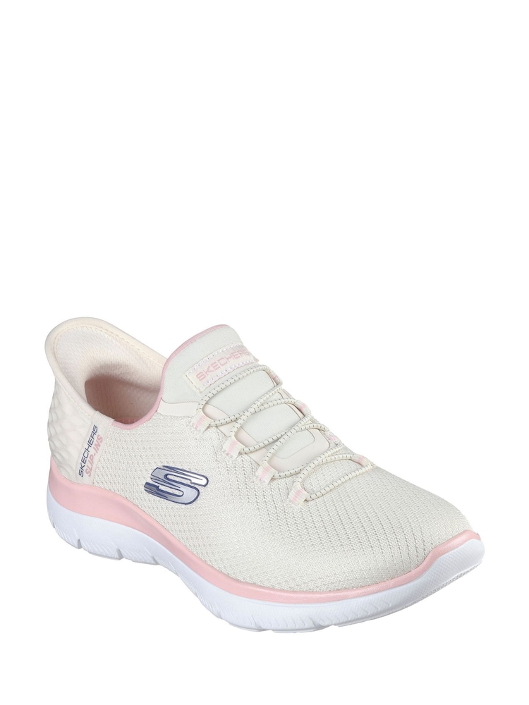 Skechers Natural Womens Slip In Summits Dazzling Haze Trainers - Image 2 of 3