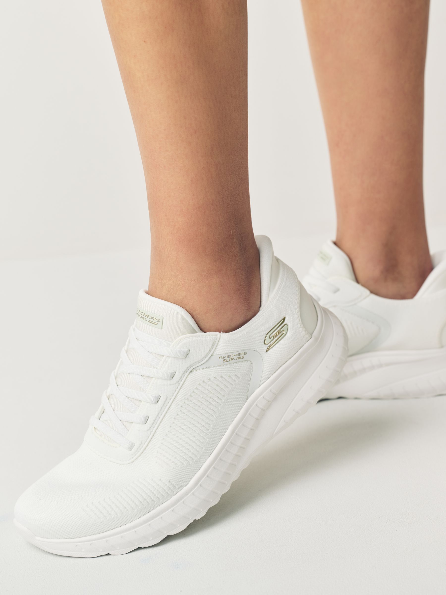 Buy Skechers White Standard Fit Slip In BOBS Sport Squad Chaos