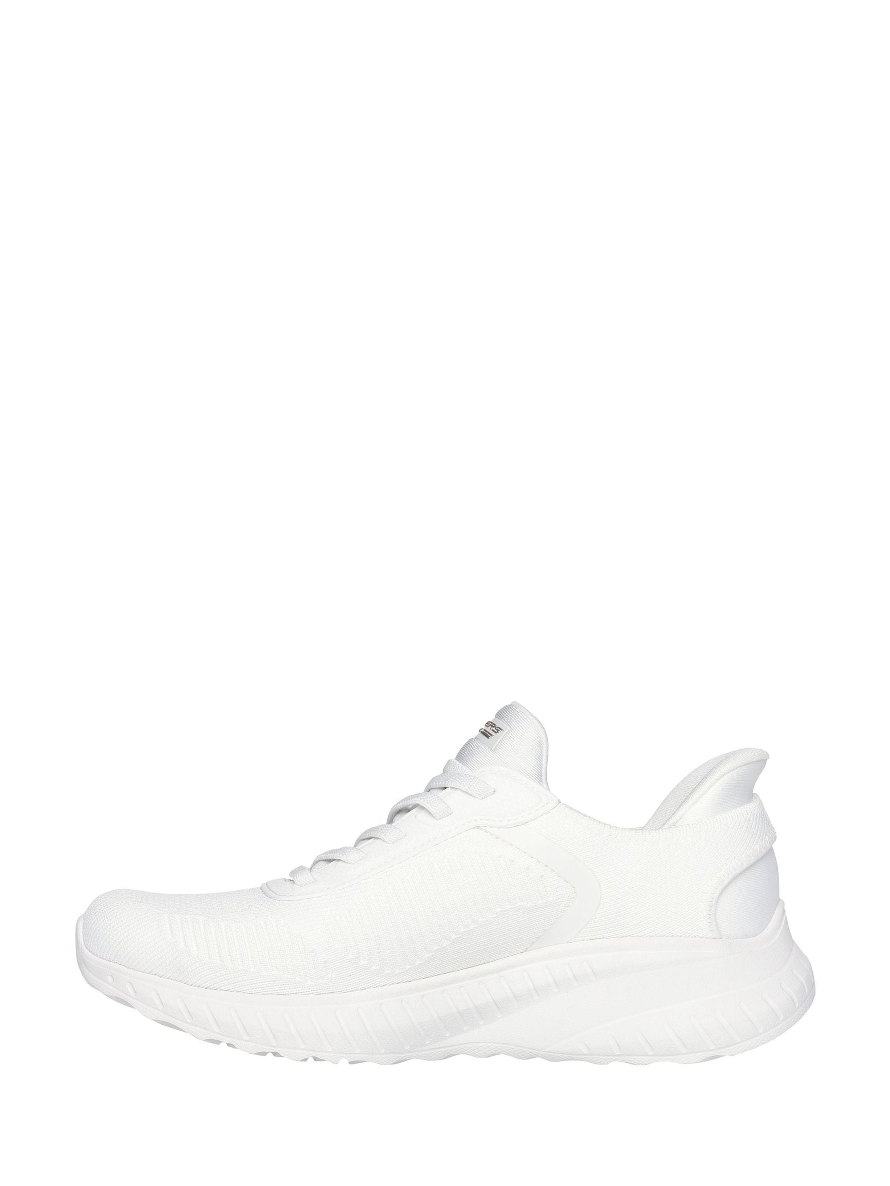 Buy Skechers Chalk White Slip In BOBS Sport Squad Chaos Trainers