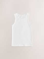 White 3 Pack Lace Trim Vest (1.5-16yrs) - Image 2 of 6