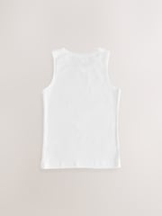 White 3 Pack Lace Trim Vest (1.5-16yrs) - Image 3 of 6