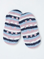 FatFace Navy Stripe Slipper Socks - Image 2 of 2