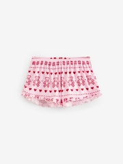 Boux Avenue Red Rib Christmas Bear Fairisle Pattern Long Sleeve Top And Shorts Set - Image 8 of 8