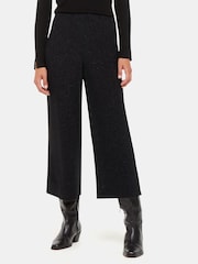 Whistles Eva Sparkle Cropped Black Trousers - Image 2 of 5
