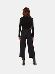 Whistles Eva Sparkle Cropped Black Trousers - Image 3 of 5