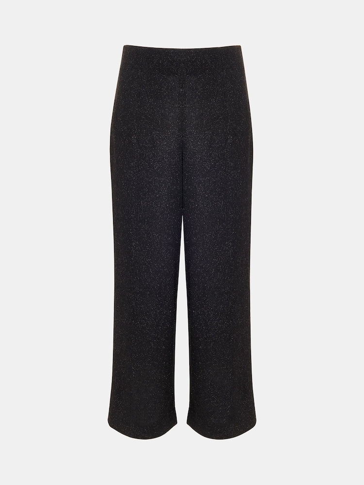 Whistles Eva Sparkle Cropped Black Trousers - Image 5 of 5