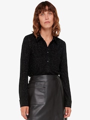 Whistles Black Eva Sparkle Shirt - Image 2 of 5