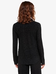 Whistles Black Eva Sparkle Shirt - Image 3 of 5
