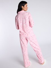 Boux Avenue Pink Dear Santa Fleece Pyjamas in a Bag - Image 3 of 7