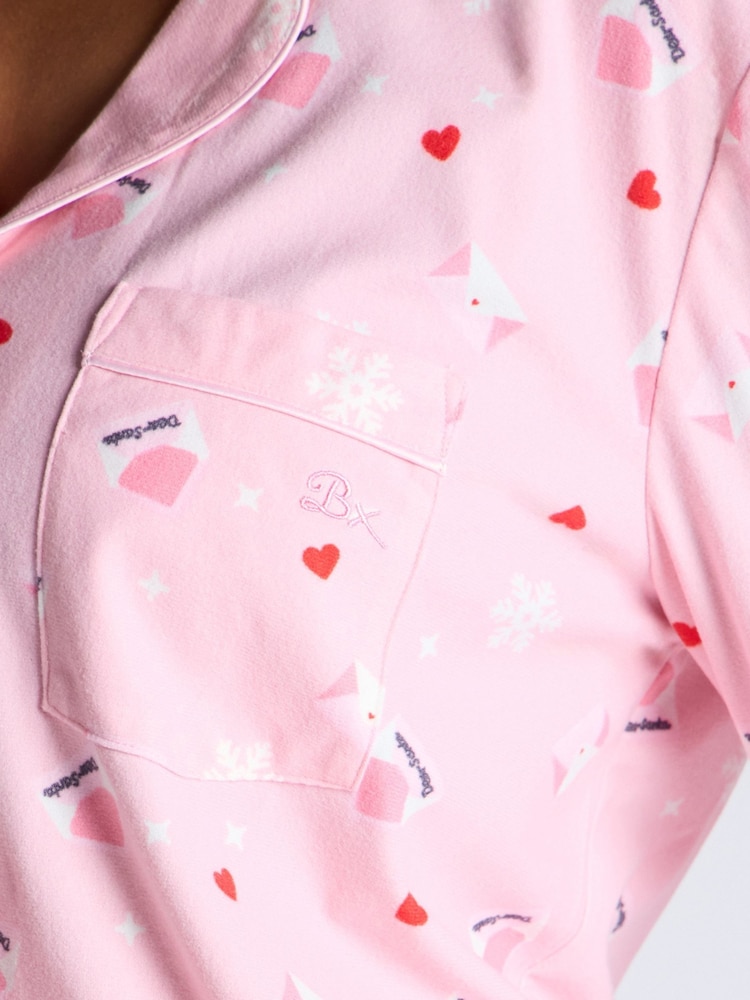Boux Avenue Pink Dear Santa Fleece Pyjamas in a Bag - Image 7 of 7
