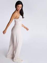 Boux Avenue Natural Stripe Rib Cami and Trousers Pyjama Set - Image 3 of 8