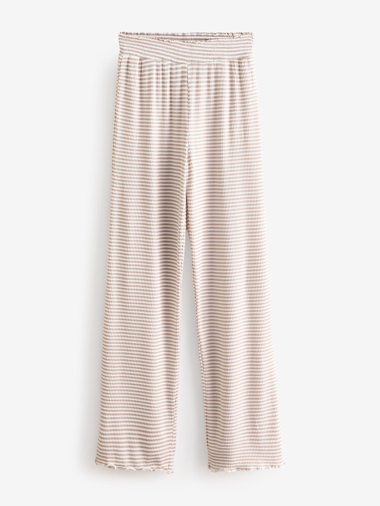 Boux Avenue Natural Stripe Rib Cami and Trousers Pyjama Set - Image 8 of 8