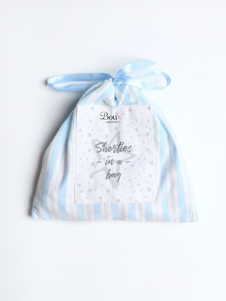Boux Avenue Blue Stripe 100% Cotton Shorts  Pyjamas - Image 7 of 7