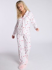 Boux Avenue Cream Present Fleece Pyjamas in a Bag - Image 2 of 5