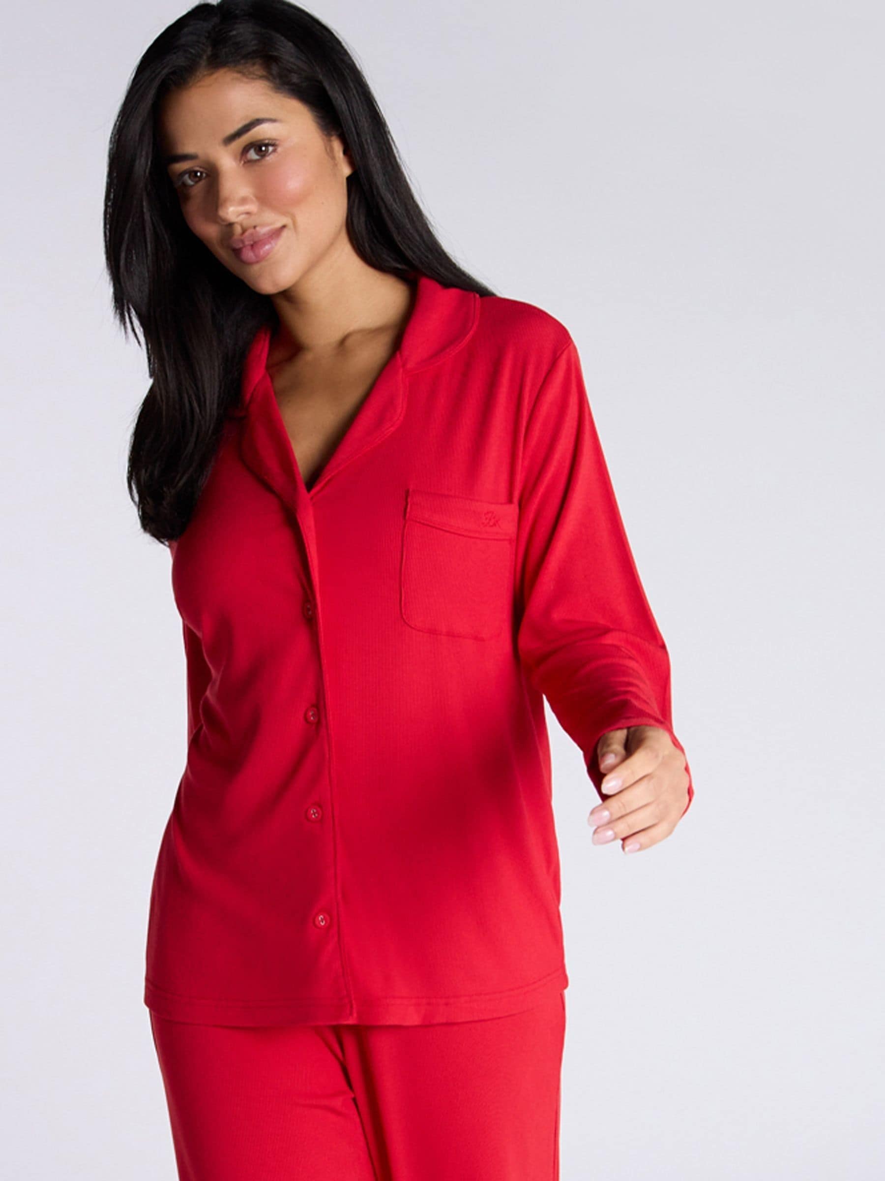 Buy Boux Avenue Red Modal Heart Long Pyjamas Set from Next Romania