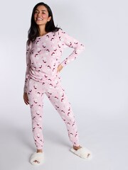 Boux Avenue Soft Touch Christmas Santa Top & Leggings Set - Image 1 of 5