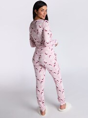 Boux Avenue Soft Touch Christmas Santa Top & Leggings Set - Image 4 of 5