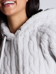 Boux Avenue Cosy Grey Cable Hoodie and Joggers Lounge Set - Image 6 of 6