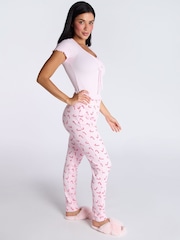 Boux Avenue Rib Christmas Candy Cane T-Shirt and Pyjamas Set - Image 3 of 5