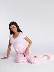 Boux Avenue Rib Christmas Candy Cane T-Shirt and Pyjamas Set - Image 4 of 5