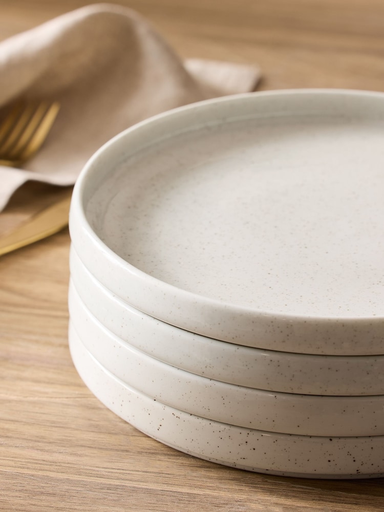 Set of 4 Natural Cream Hayden Side Plates - Image 2 of 3