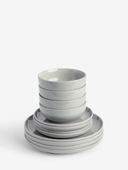 12 Piece Grey Moderna Dinner Set - Image 1 of 1