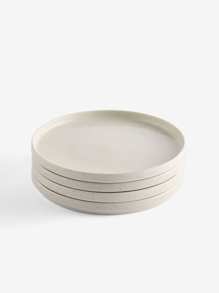 Set of 4 Natural Cream Hayden Dinner Plates - Image 3 of 3 Set of 4 Natural Cream Hayden Dinner Plates - Image 3 of 3