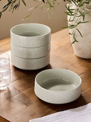 Set of 4 Natural Cream Hayden Cereal Bowls - Image 1 of 3